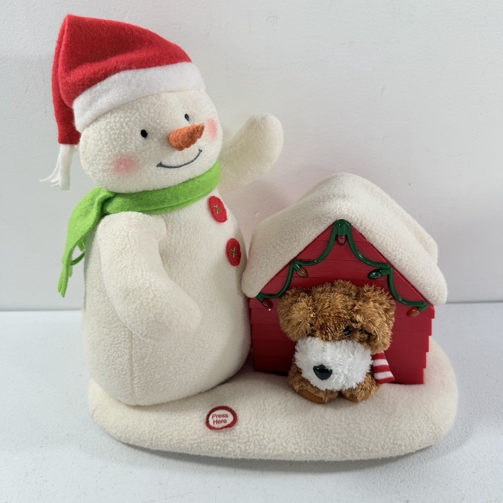 Hallmark Jingle Pals Deck The Halls Duo Animated Singing Snowman Dog‎ 2011